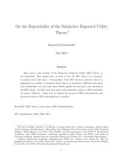 On the Rejectability of the Subjective Expected Utility Theory
