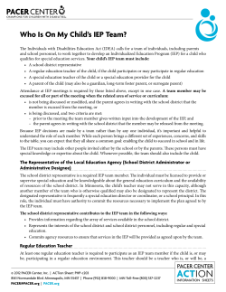 IEP team - PACER Center
