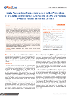 Early Antioxidant Supplementation in the