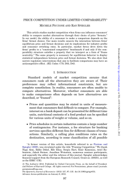 PRICE COMPETITION UNDER LIMITED COMPARABILITY