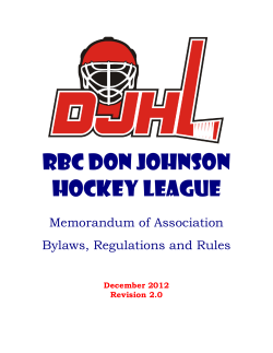 DJHL Bylaws, Regulations and Rules