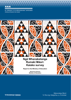 He Uiui Kaiako mō NWRM - Te Marautanga o Aotearoa