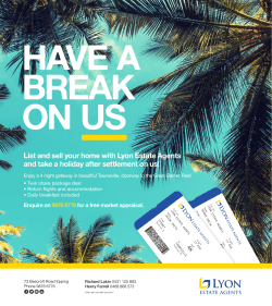List and sell your home with Lyon Estate Agents and take a holiday