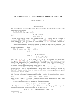 Viscosity Solutions - IISER