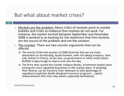 But what about market crises?
