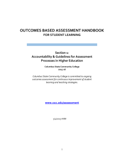 OUtcomes Based AssessMent hANDBOOK FOR sTUDENT