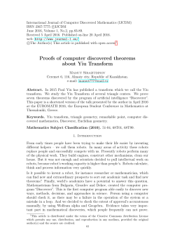 Mamut Sirazitdinov, Proofs of computer discovered theorems about