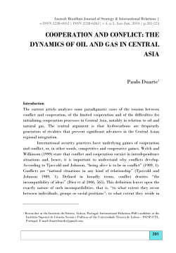 cooperation and conflict: the dynamics of oil and gas in