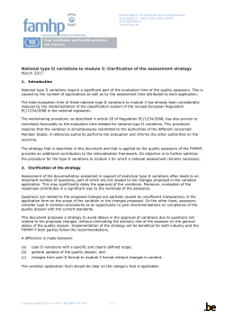 Clarification of the assessment strategy