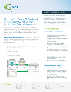 SightN2 for Six Sigma Analytics Solution Brief