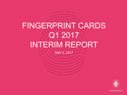 fingerprint cards q1 2017 interim report