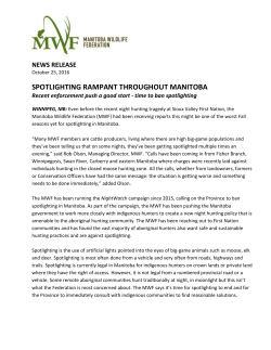 End Spotlighting-letter from the Manitoba Wildlife Federation (click