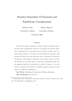 Duration Dependent UI Payments and Equilibrium Unemployment
