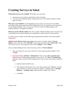 Creating Surveys in Sakai