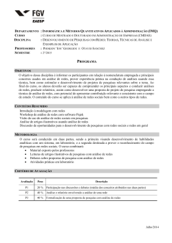Desenvolvimento de Pesquisas com Redes: Teorias, T&eacute;cnicas de