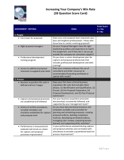 Increasing Your Company`s Win Rate (28 Question Score Card)