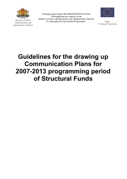 Guidelines for communication action plans