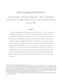 Firm Learning and Growth - Yale Economics