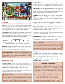 Pirate Deck Rules - Hip Pocket Games
