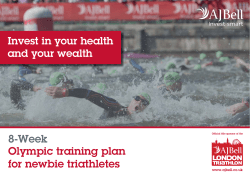 8-Week Olympic training plan for newbie triathletes