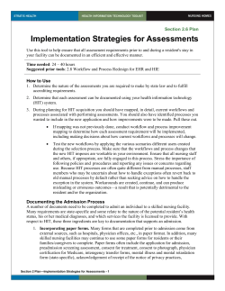 Implementation Strategies for Assessments