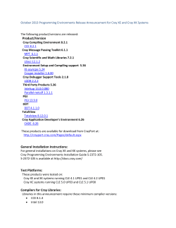 Product/Version General Installation Instructions - cray docs