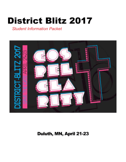 District Blitz is in Duluth this year!