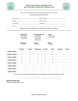 Ball Field Practice Request Form