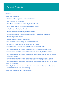 Monitoring (Replication) | Microsoft Docs