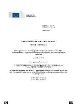 Annex 9 Human health - Hormone related diseases