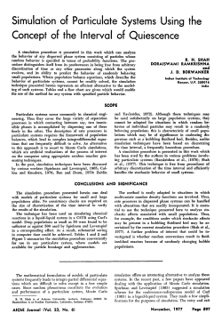 Simulation of particulate systems using the concept of the interval of