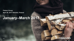 Q1 2017 Presentation - Fiskars Corporation