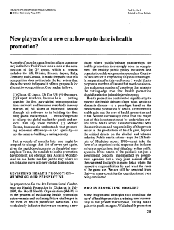 New players for a new era: how up to date is