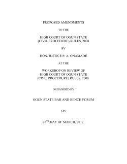 (civil procedure) rules, 2008 by hon