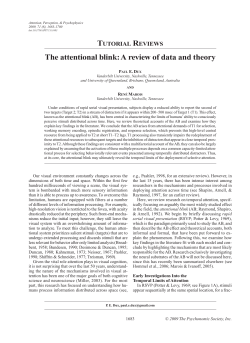 The attentional blink: A review of data and theory