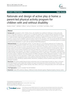 Rationale and design of active play @ home: a parent