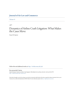 Dynamics of Airline Crash Litigation: What Makes the Cases Move
