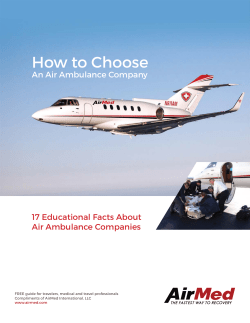 How to Choose - AirMed International