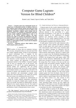 Computer Game Lugram - Version for Blind Children