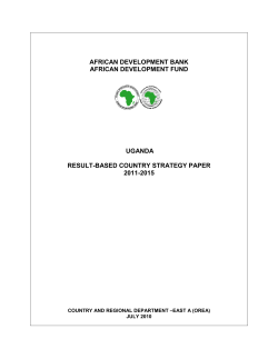 2011-2015 - Uganda - Result Based Country Strategy Paper