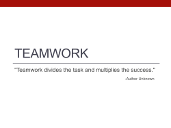 Team Work - Skills Commons