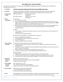 Page. 1 Win a BMW 5 Series - Terms and Conditions By entering