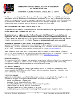 2017-18 Artist Fellowship Guidelines