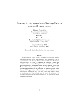 Learning to play approximate Nash equilibria in games with many