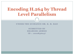 H.264 Encoding using Thread Level Parallelism