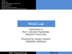 Modal Logic