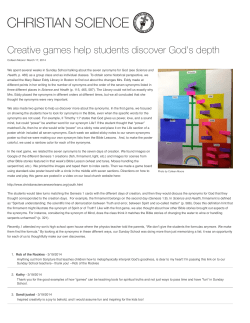 Creative games help students discover God`s depth / Christian