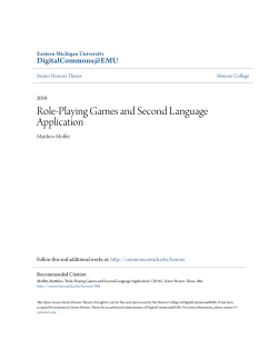 Role-Playing Games and Second Language Application