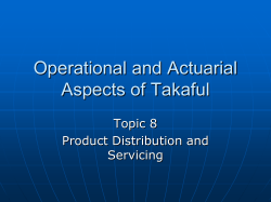Operational and Actuarial Aspects of Takaful