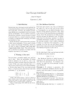 Just Enough Likelihood